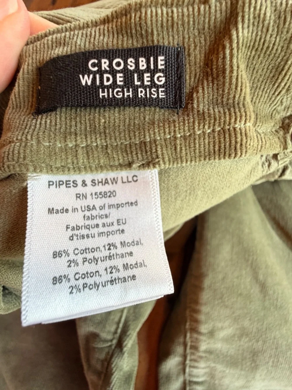 Veronica Beard Crosbie Wide Leg Crop Pants 29 High Rise Corduroy Clover Green EU - Picture 4 of 9